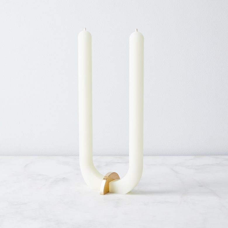 brass u candle