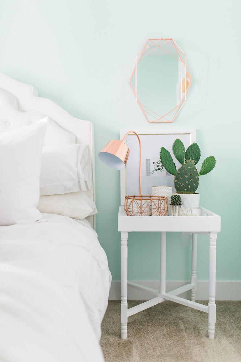 light green bedroom