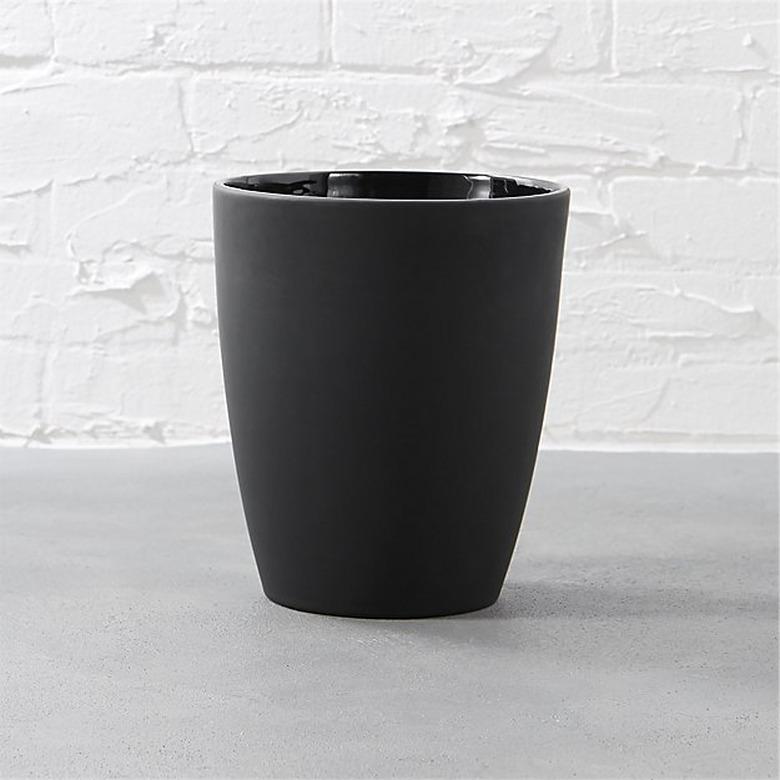 Rubber Coated Black Waste Can