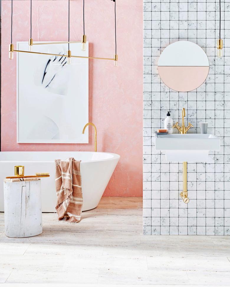 millenial pink bathrooom