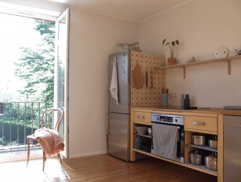 pegboard in kitchen