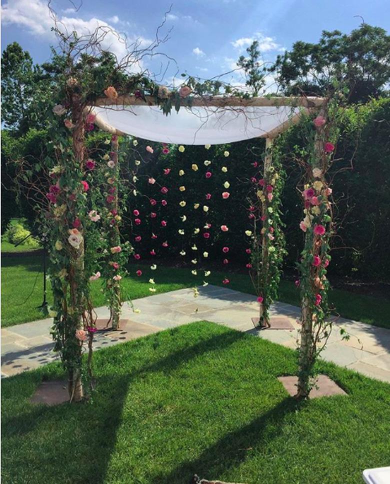 decorated chuppah