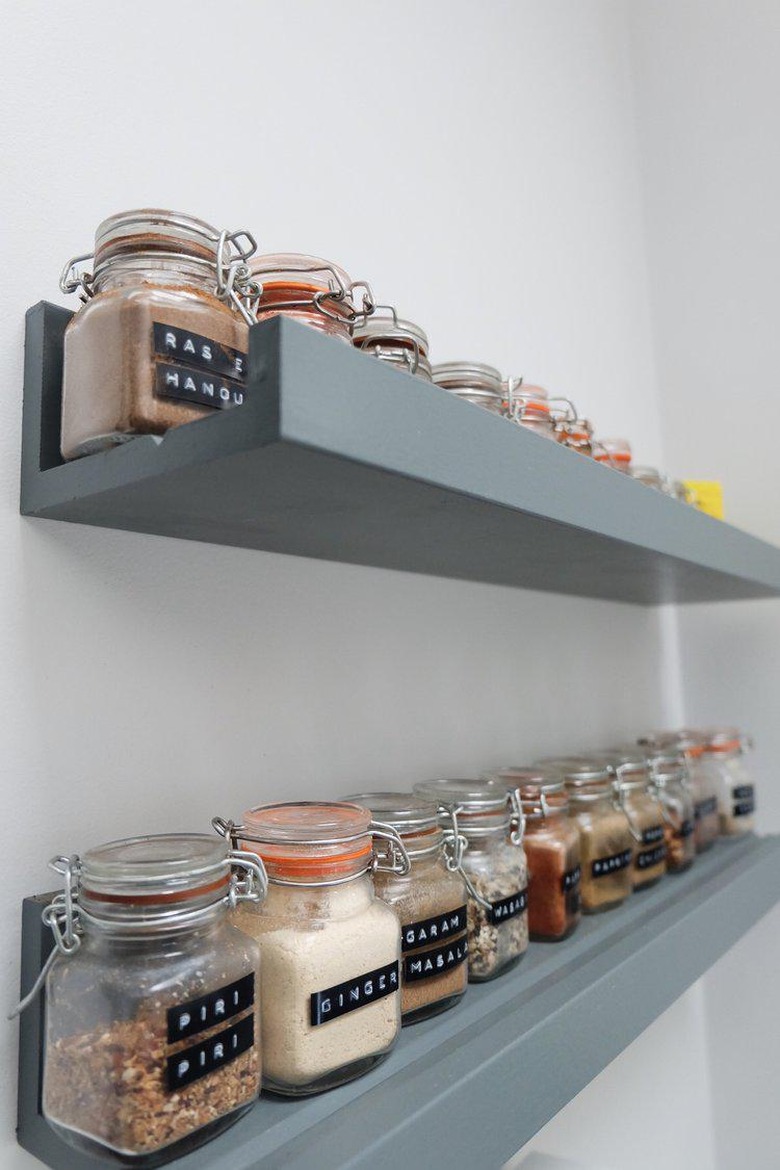 ledge shelving spice rack