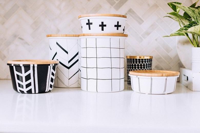 Scandi-inspired containers DIY bathroom idea