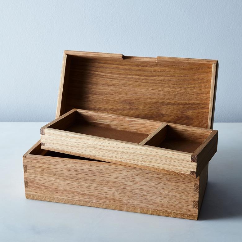 Wood & Leather Jewelry Box