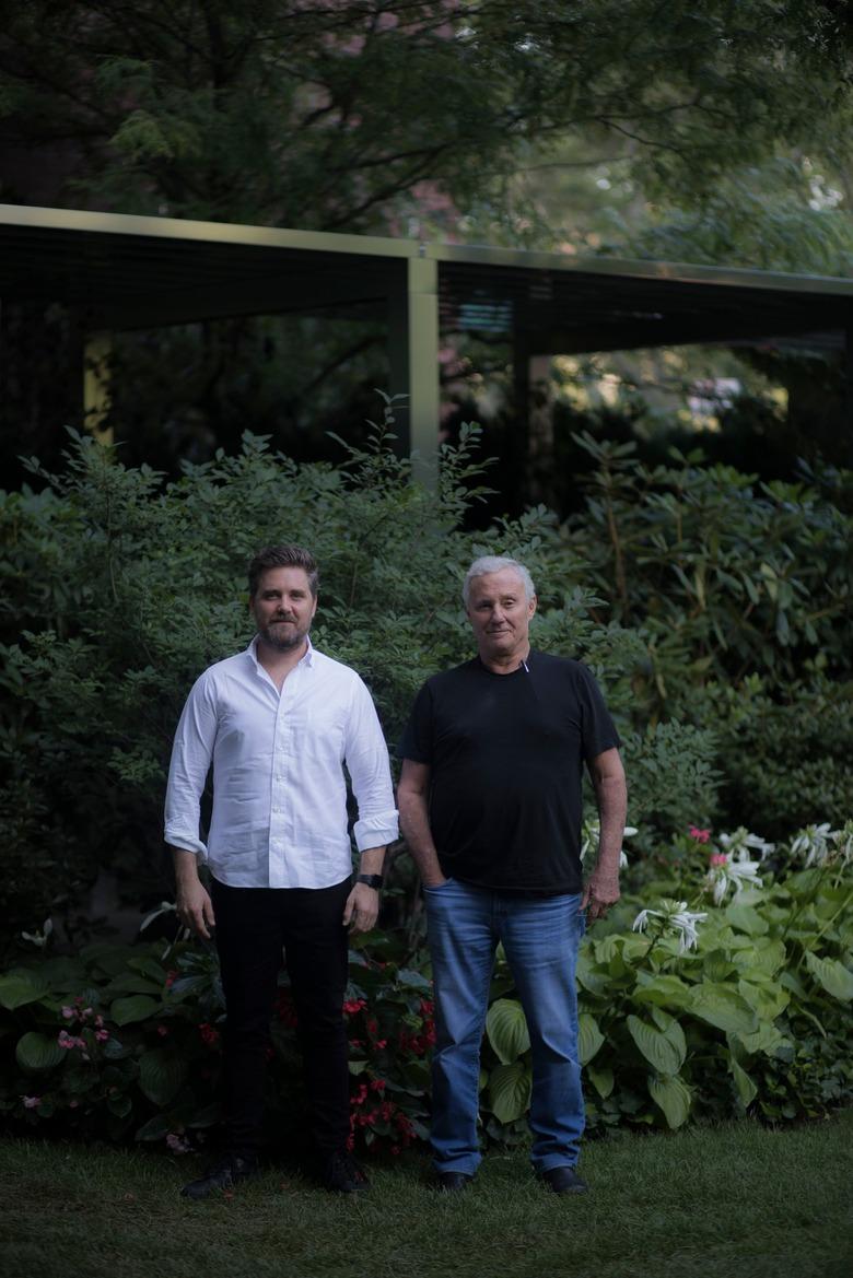 John Fraser, left, and the hotelier Ian Schrager at the Public hotel in New York.