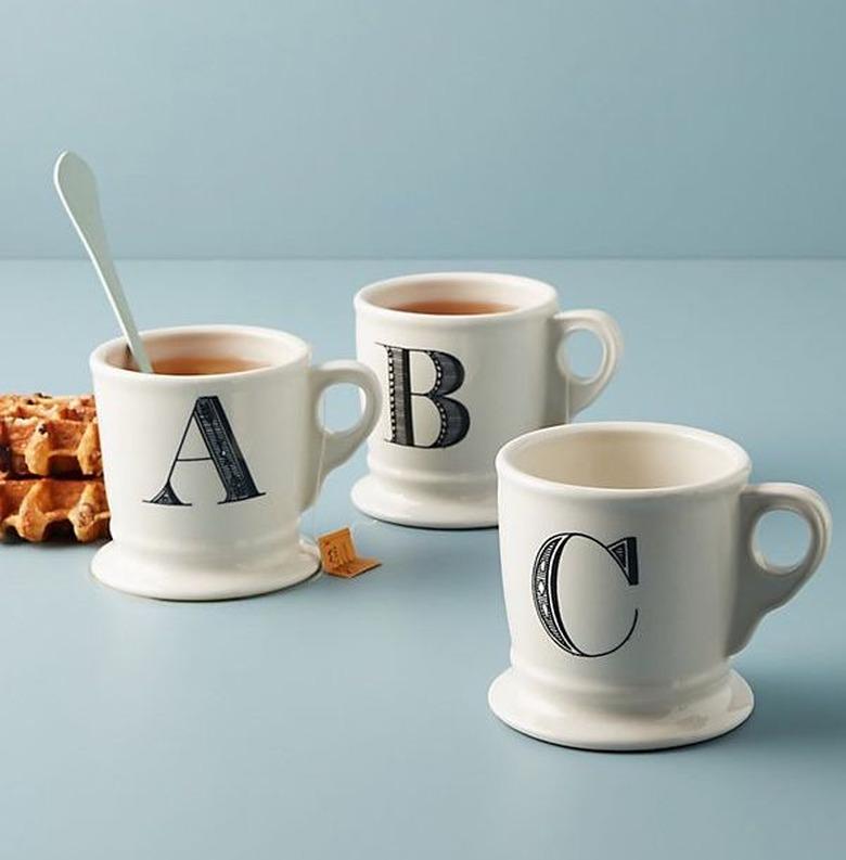 anthropologie monogram mug