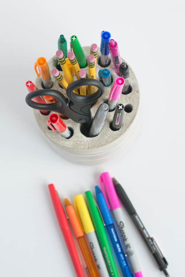 Concrete Pencil and Pen Holder