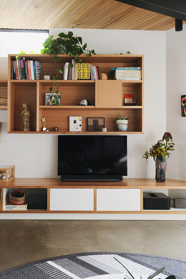 basement furniture with modular wall storage