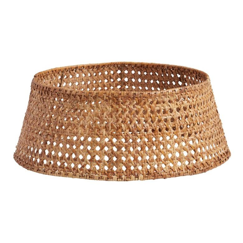 World Market rattan Christmas tree collar