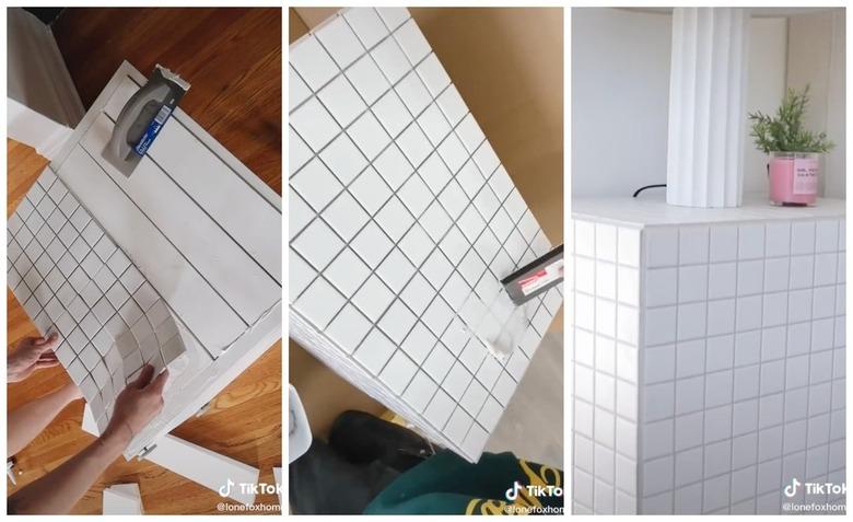 Tile Nightstand ikea tiktok hack