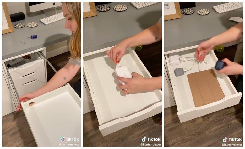 charging drawer ikea tiktok hack