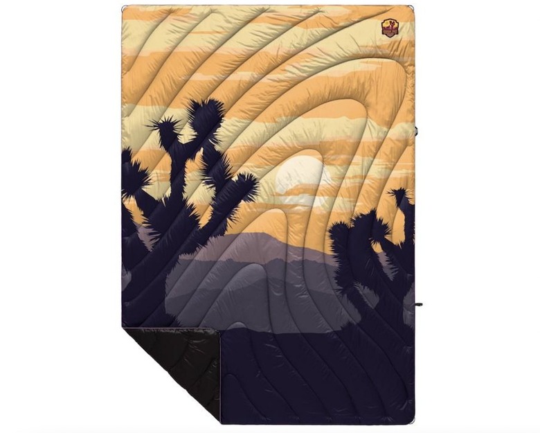 puffy blanket with joshua tree design