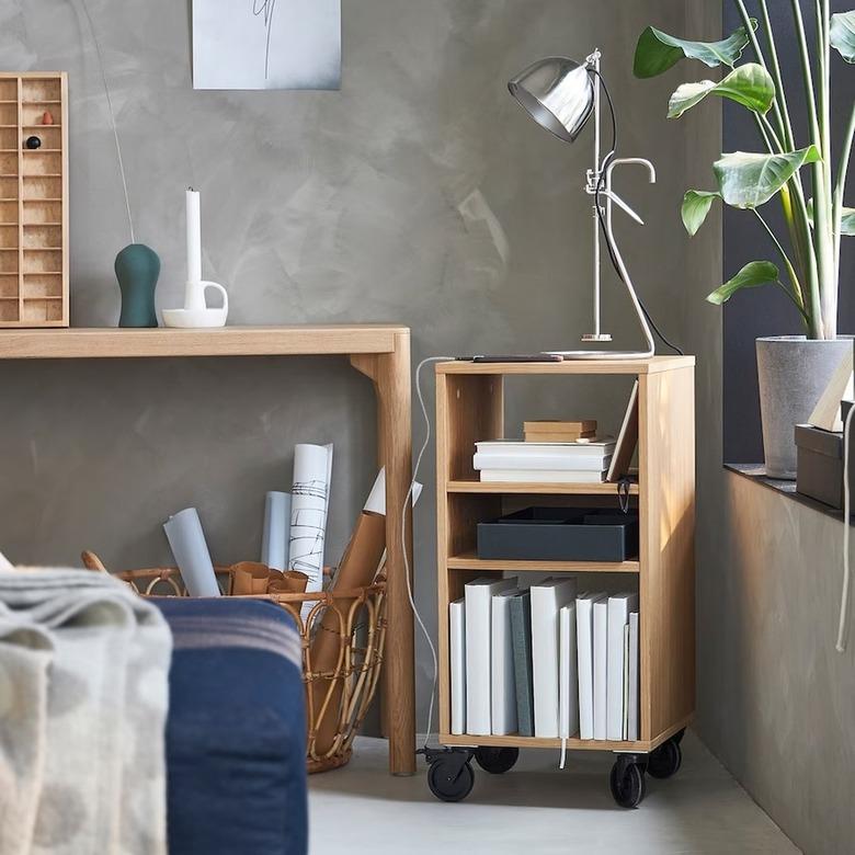 IKEA Oak Veneer Shelf Unit