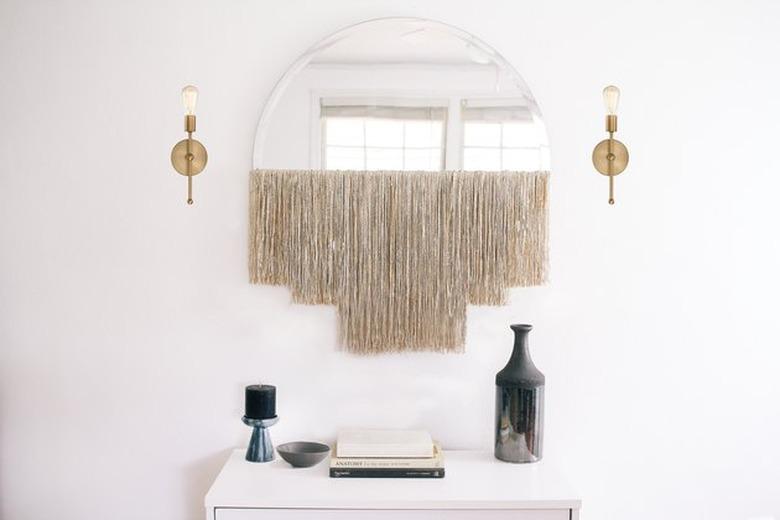 fringed boho mirror