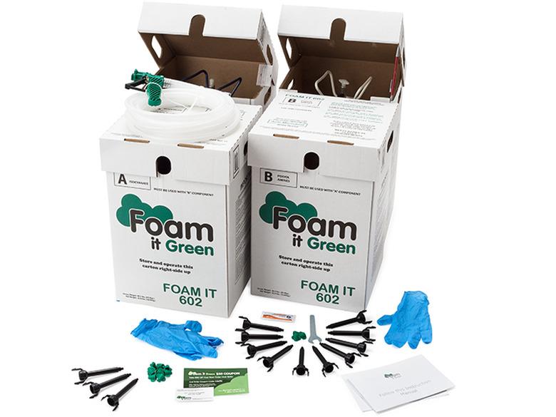 Spray foam insulation kit.