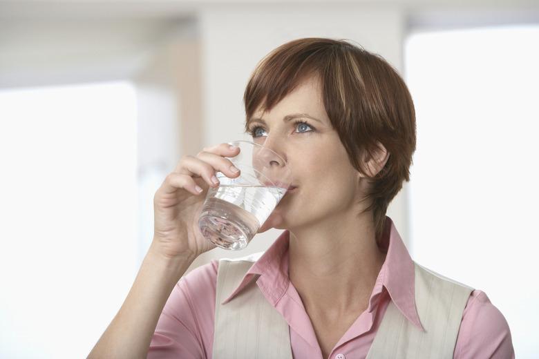 Woman Drinking Glass of Water