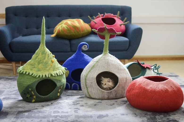 handmade cat caves