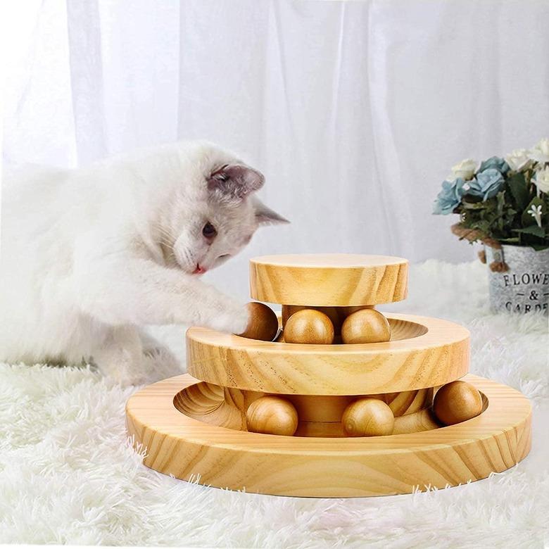 wooden cat toy