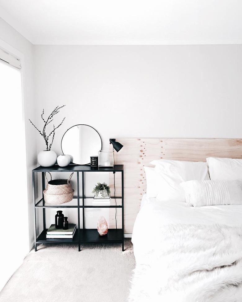 small bedroom organization ideas with shelving unit