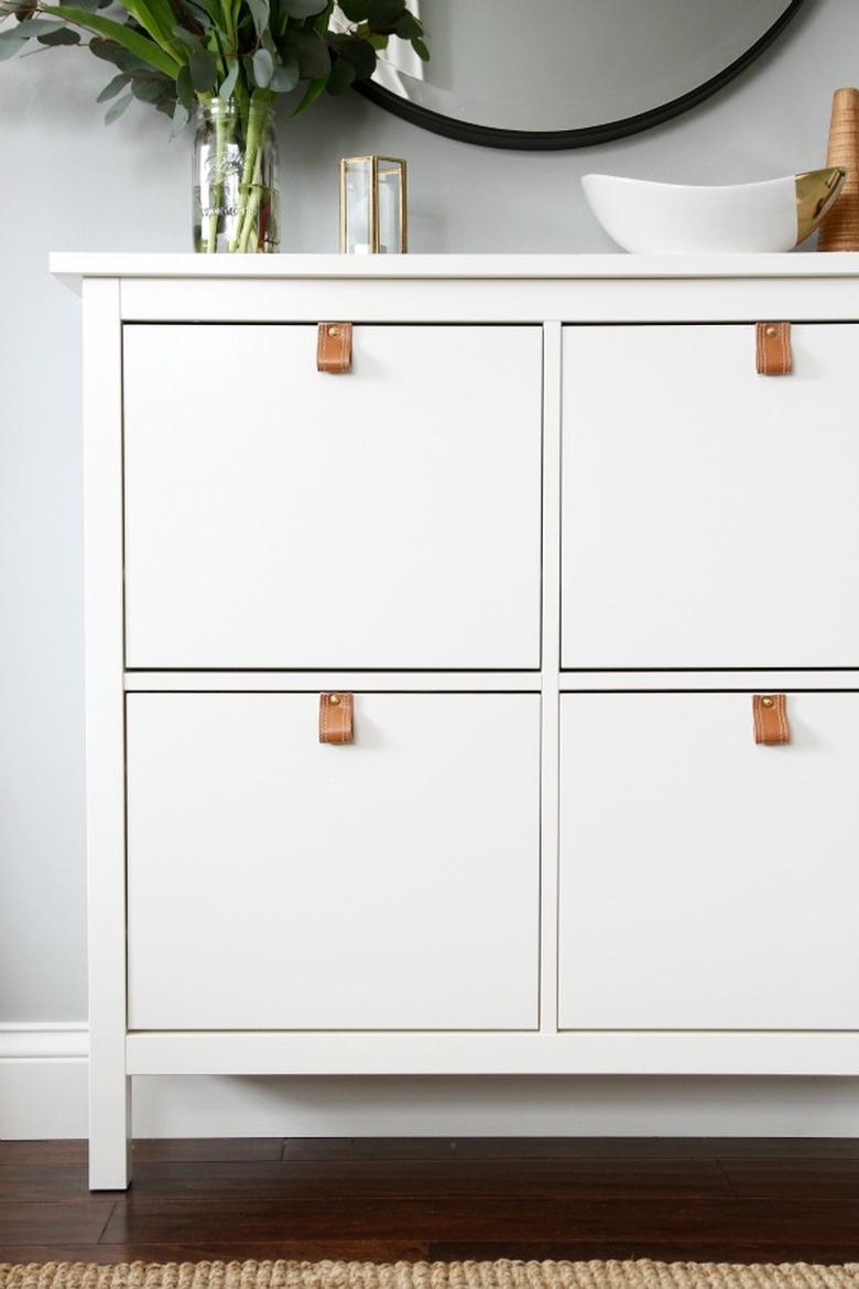 ikea hemnes hack leather pulls diy