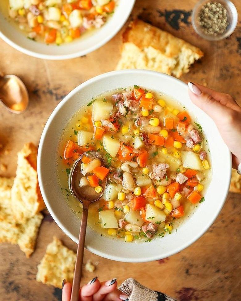 Damn Delicious Instant Pot Leftover Hambone Soup