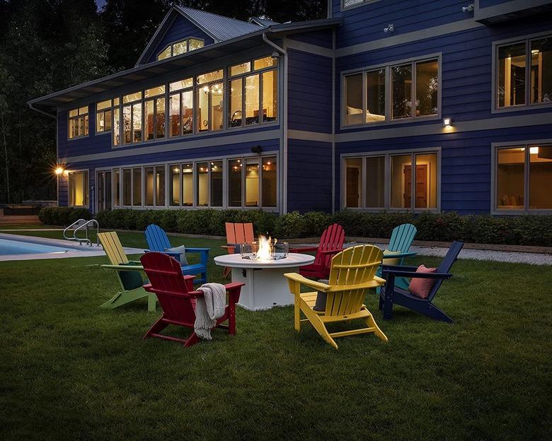 colorful adirondack chairs