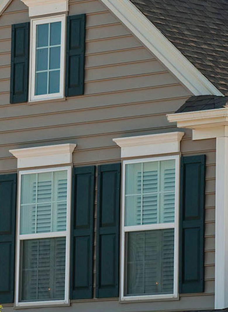 House with vinyl siding.