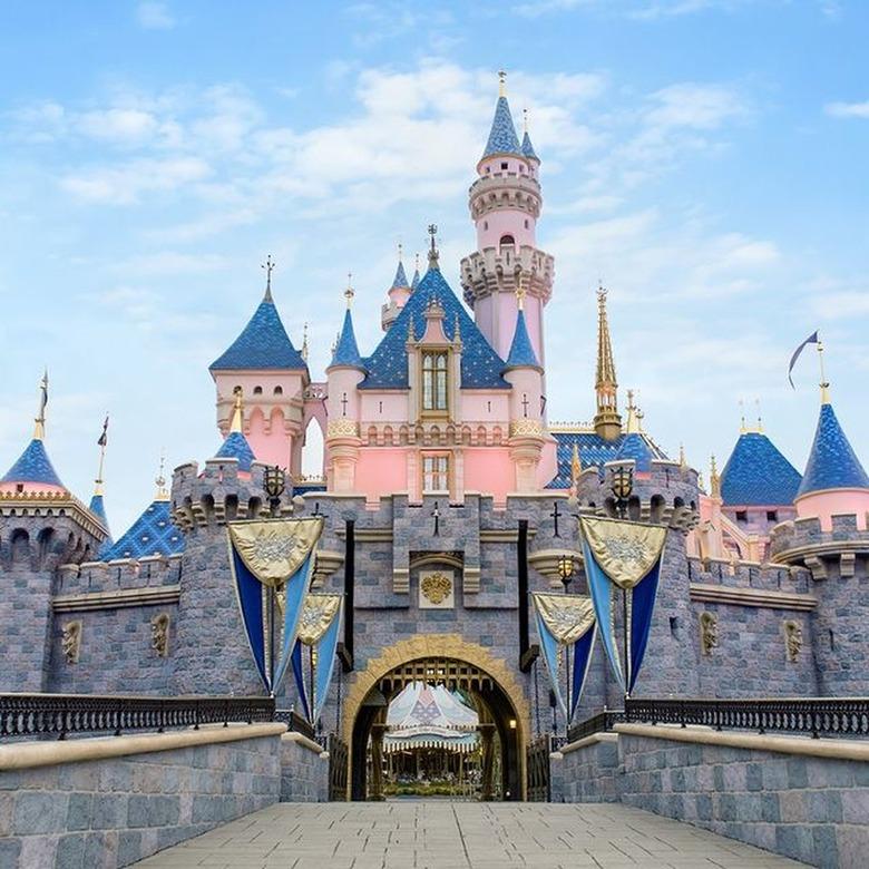 Sleeping Beauty Castle during the daytime at Disneyland.