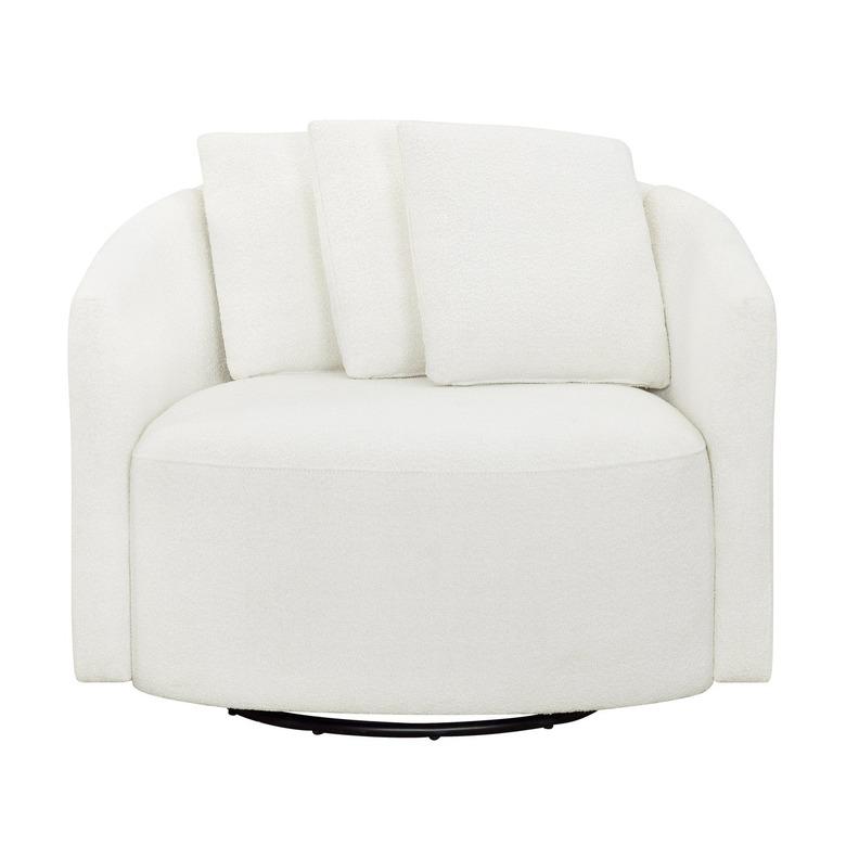 boucle swivel chair