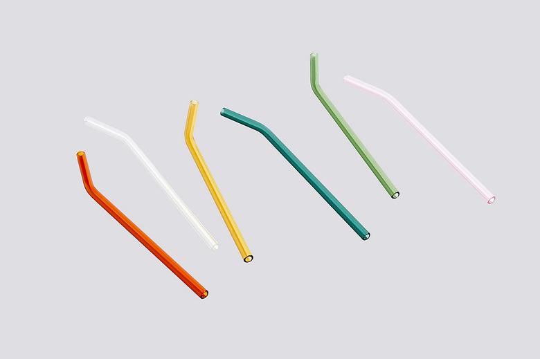 Hay Sip Straws on light gray background