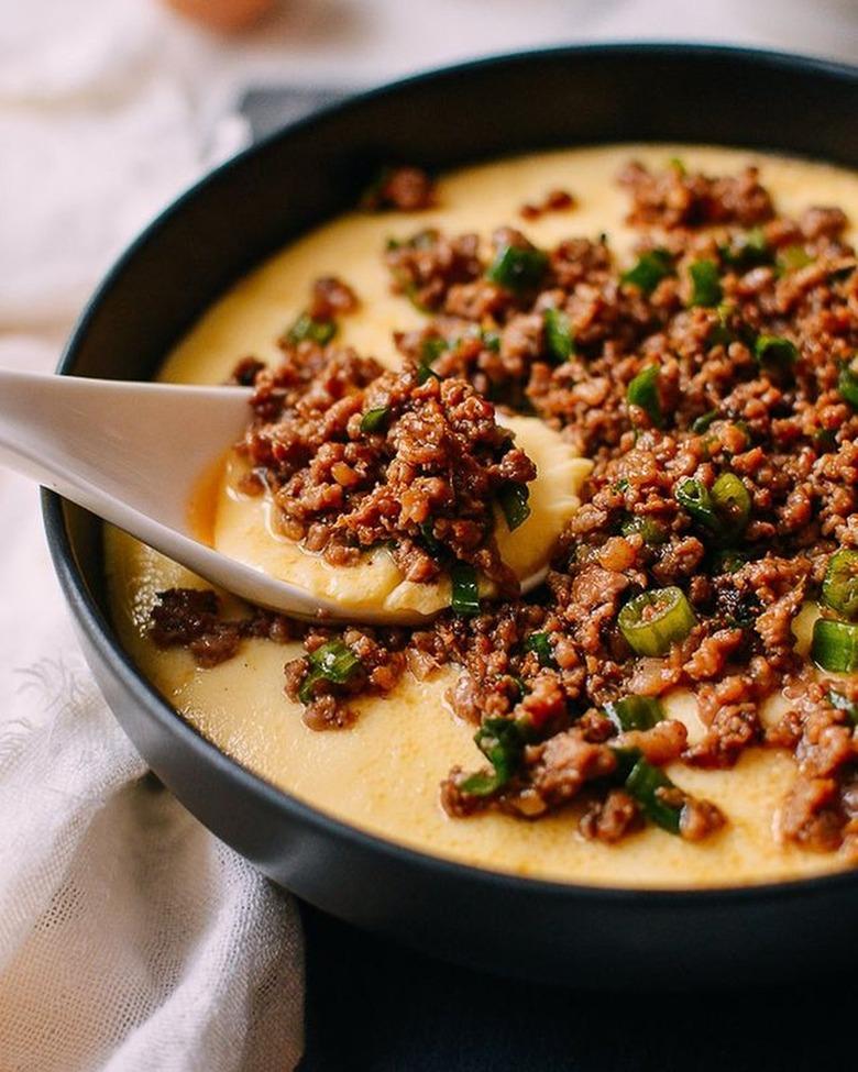 The Woks of Life's Steamed Eggs With Crispy Pork