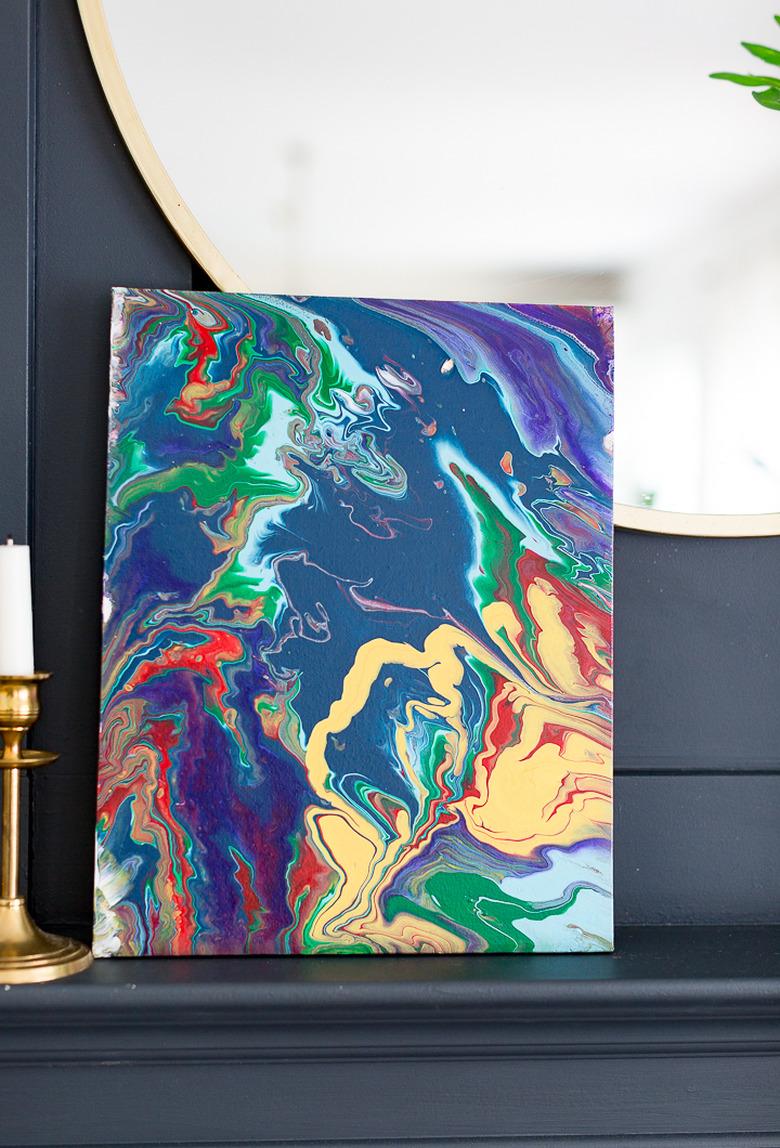 Acrylic pour on canvas