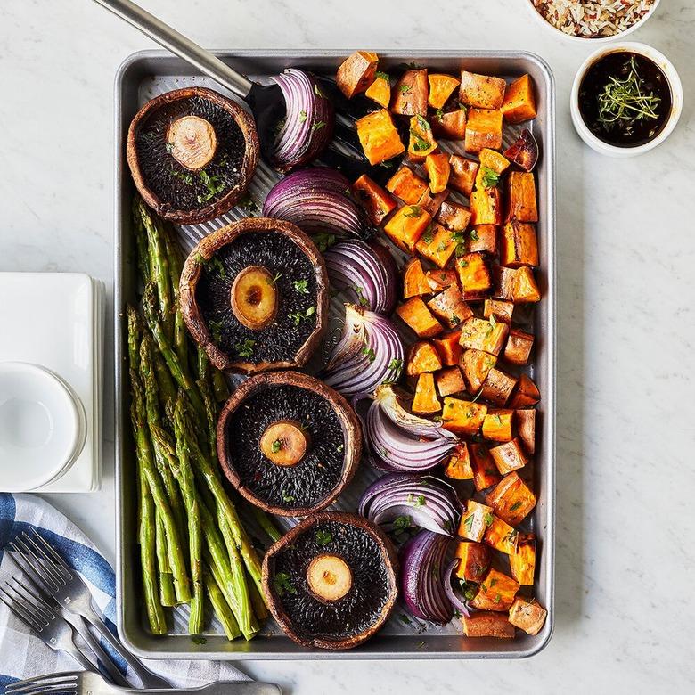 Sur La Table sheet pan meal with veggies