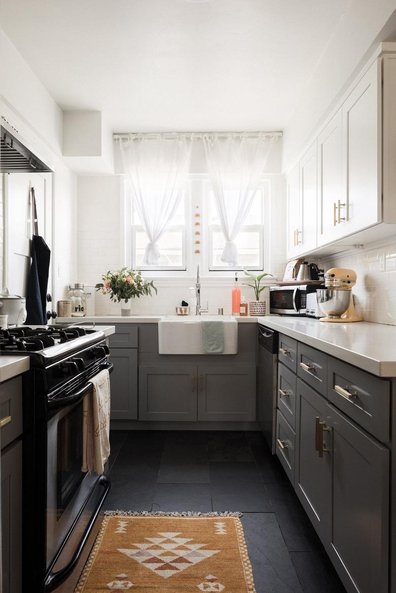 Contemporary kitchen with modern sink