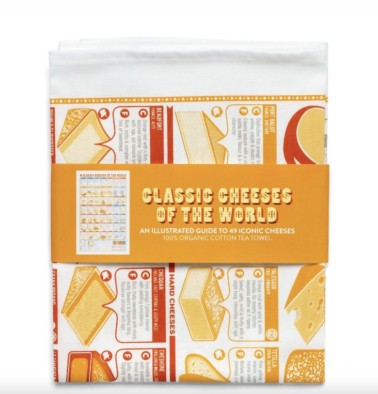 Wolf & Badger Cheeses of the World Tea Towel, $20