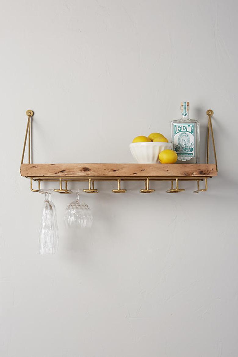 Live-Edge Bar Shelf