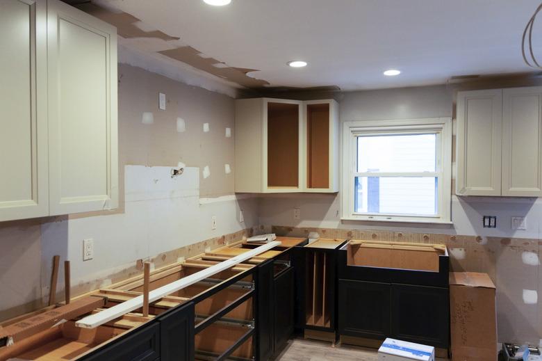 Kitchen remodel under construction.