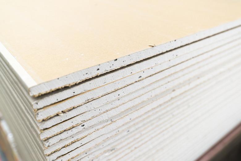 stack of gypsum board preparing for construction