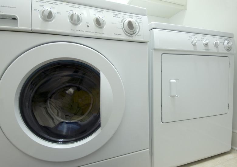 washing machine and dryer indoors