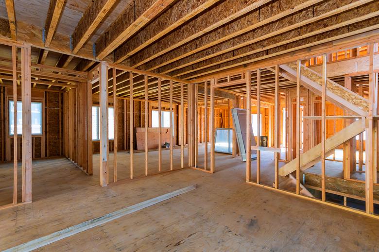 Interior view of a house under construction