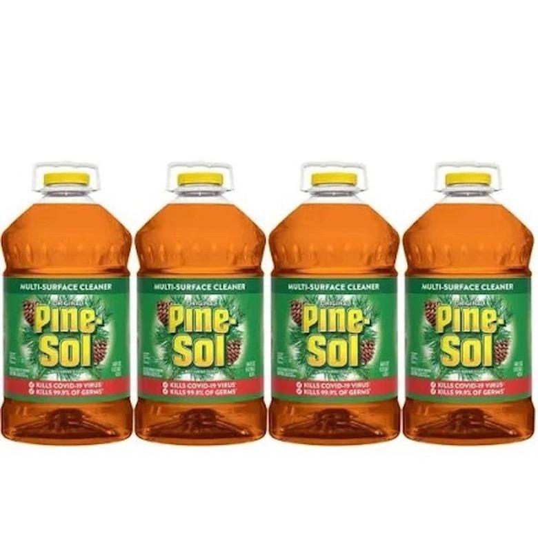 Four bottles of Pine Sol