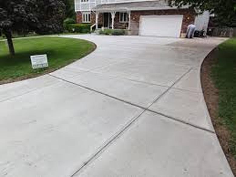 Concrete driveway.