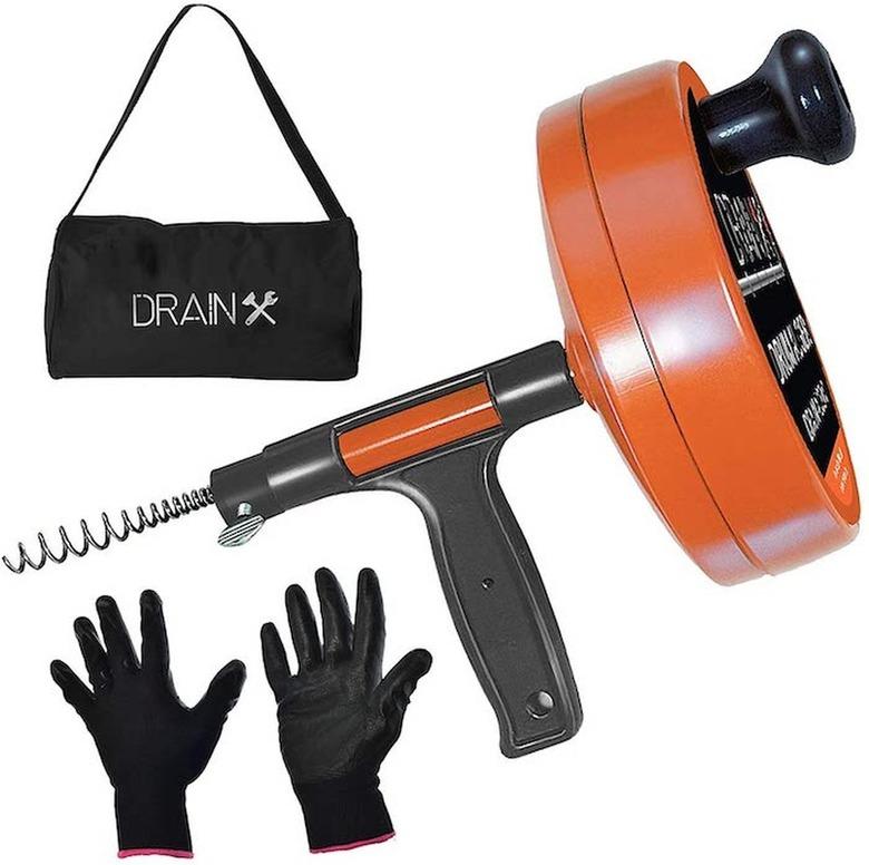 A drain snake kit