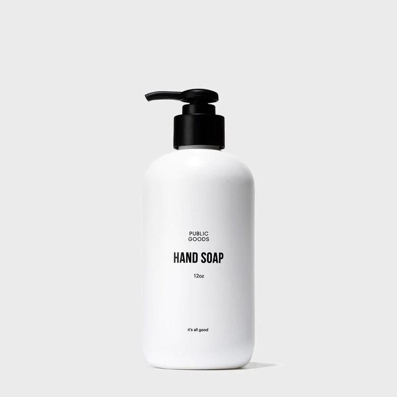 public goods white hand soap