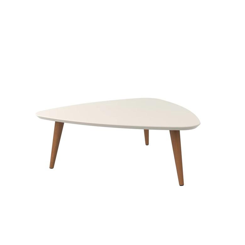 white triangle table