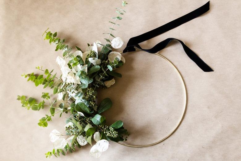 Eucalyptus and Gold Hoop Wreath