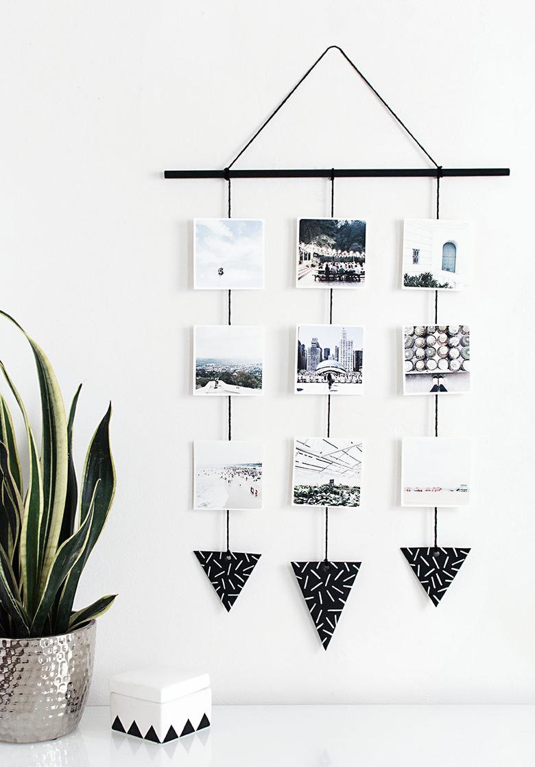 diy photo wall hanging