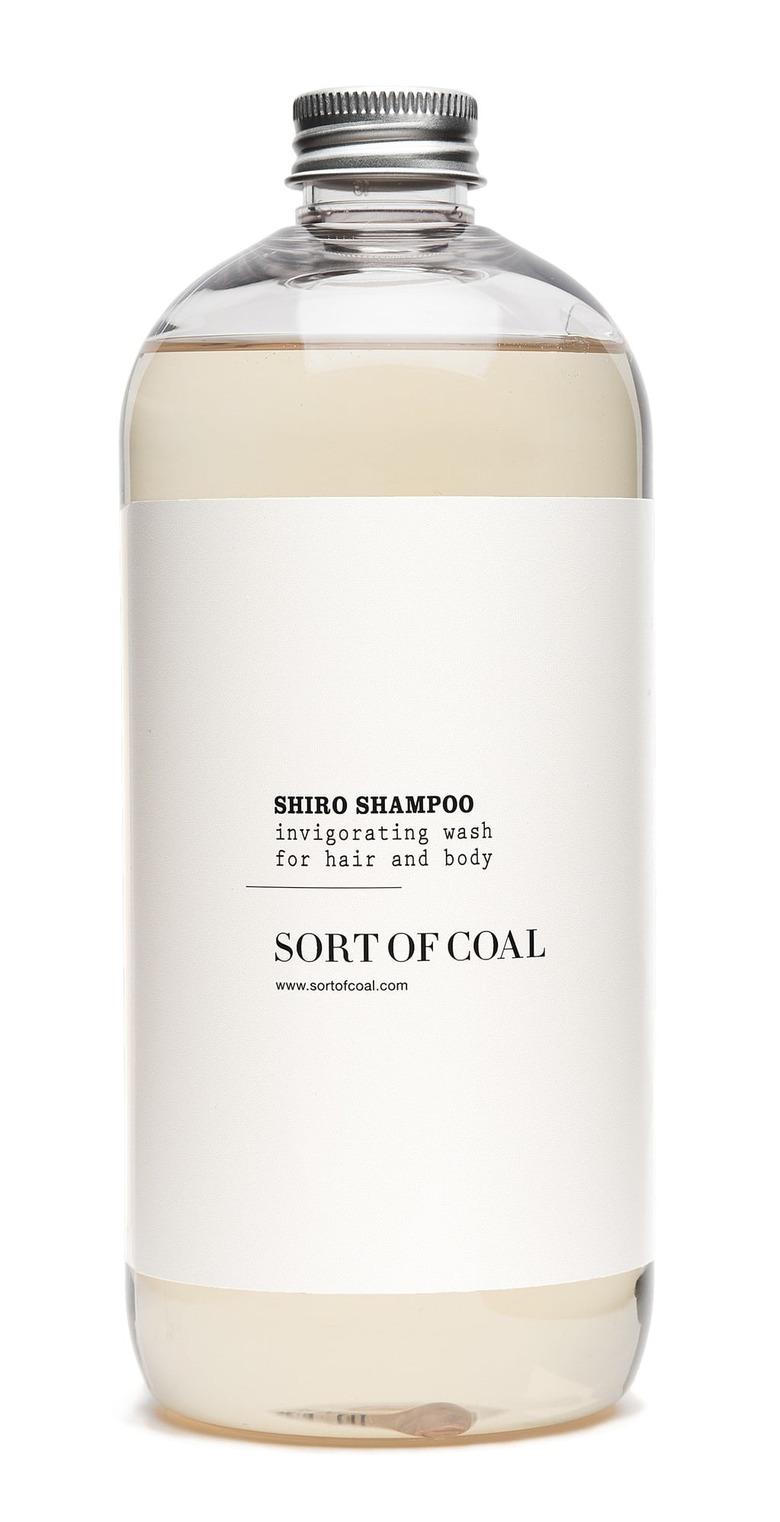 Sort of Coal shampoo, minimalist bathroom toiletries