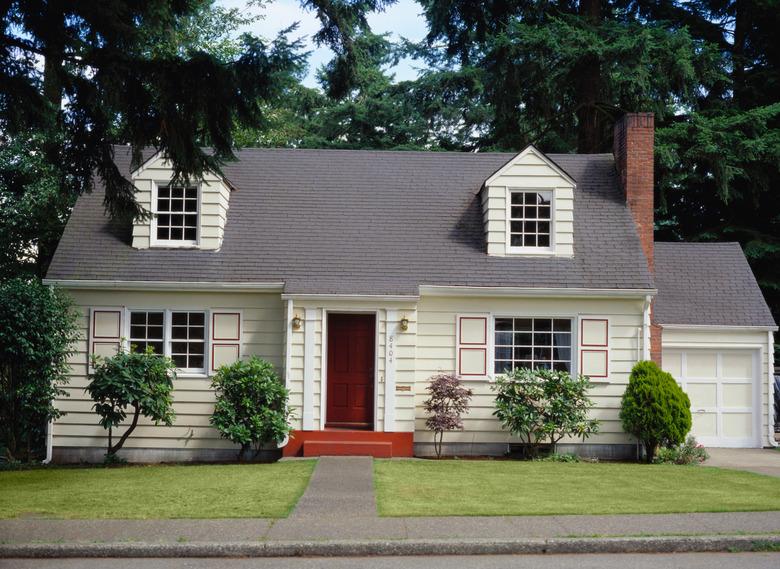 Two-story home, exterior view.